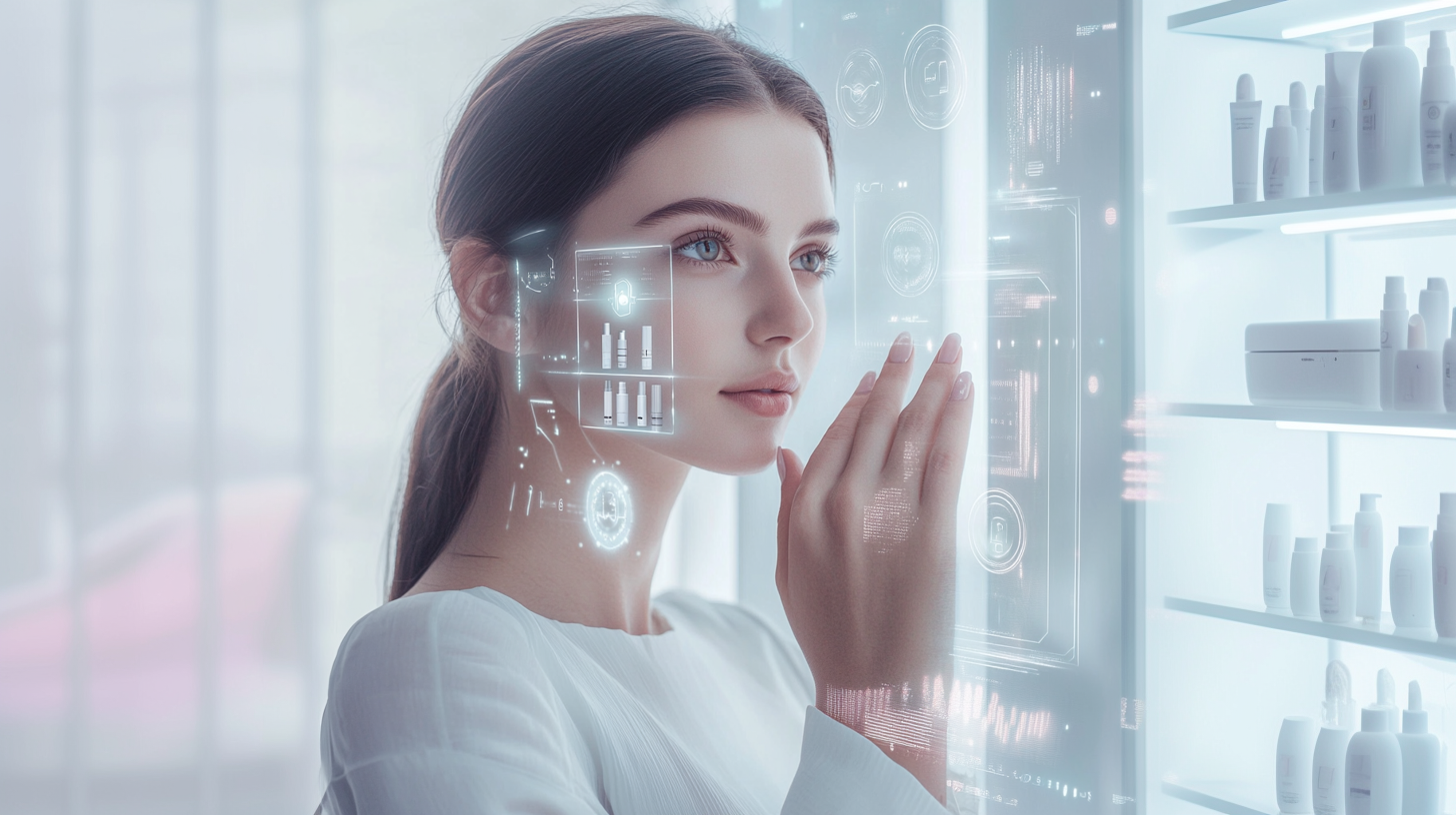 Kobieta robiąca zakupy online – nowoczesny e-commerce w branży kosmetycznej